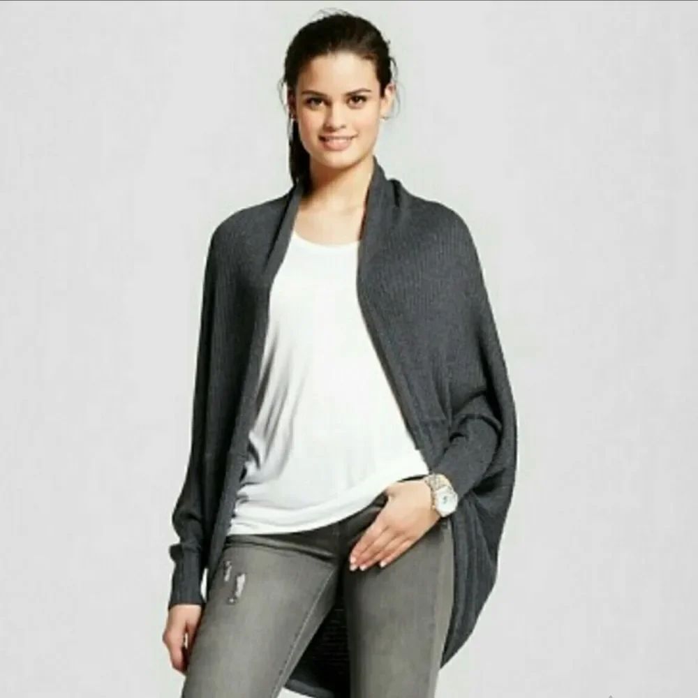 💜Mossimo Gray Open Front Cardigan Sweater Small